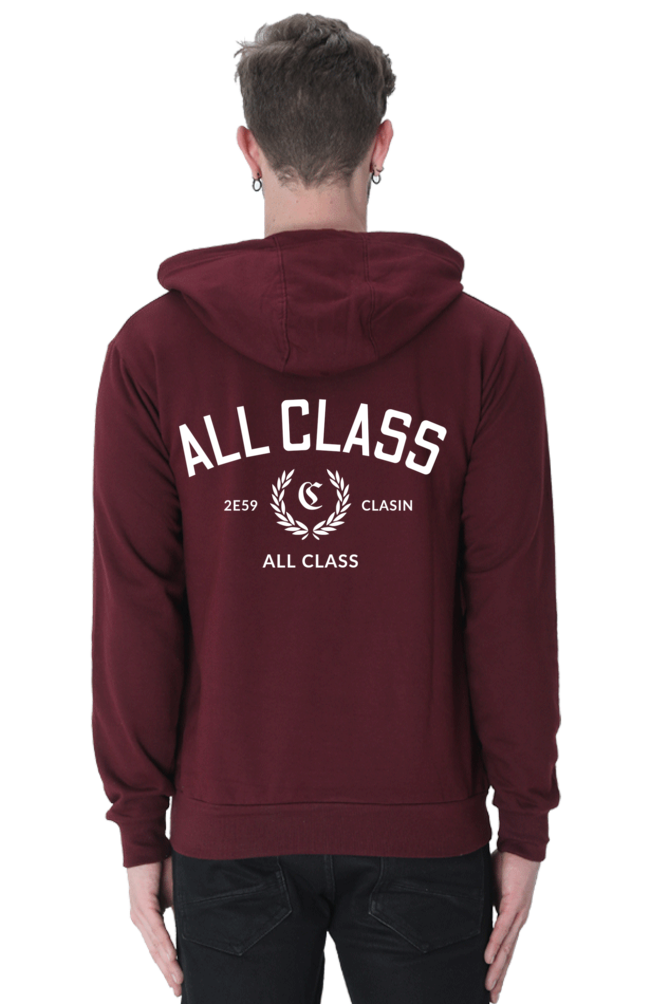 All Class 'First Edition' maroon color Premium Hooded Sweatshirt