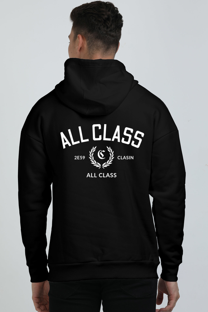 All Class Unisex Oversized Hooded Sweatshirt black