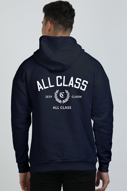 All Class Unisex Oversized Hooded Sweatshirt navy blue