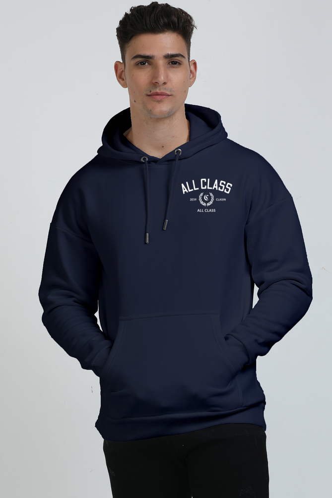 All Class Unisex Oversized Hooded Sweatshirt navy blue