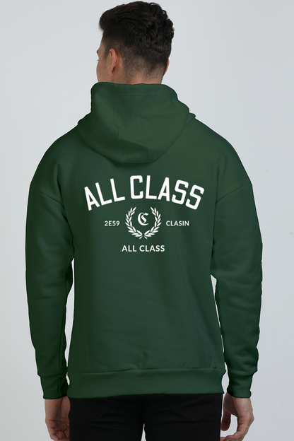 All Class Unisex Oversized Hooded Sweatshirt bottle green